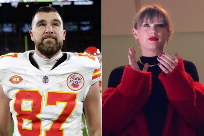 Taylor Swift Wears Vintage Chiefs Sweatshirt from the '90s to Rep Travis Kelce at Bills Game