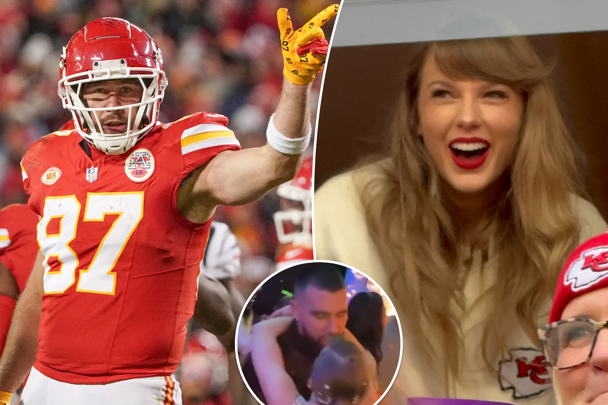 Exclusive : After passionate kiss at NYE party,Taylor Swift, Travis Kelce enjoy romantic New Year’s drive... 