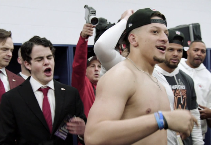 Incredible: After a shirtless celebration video from the locker room surfaced, Patrick Mahomes defended his 