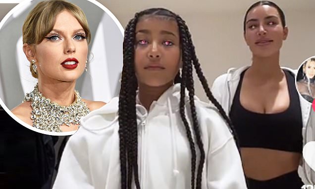 The drama from Kim Kardashian is back again, and this time, watch as her daughter North West humiliates Taylor Swift on TikTok, causing a stir among fans. 
