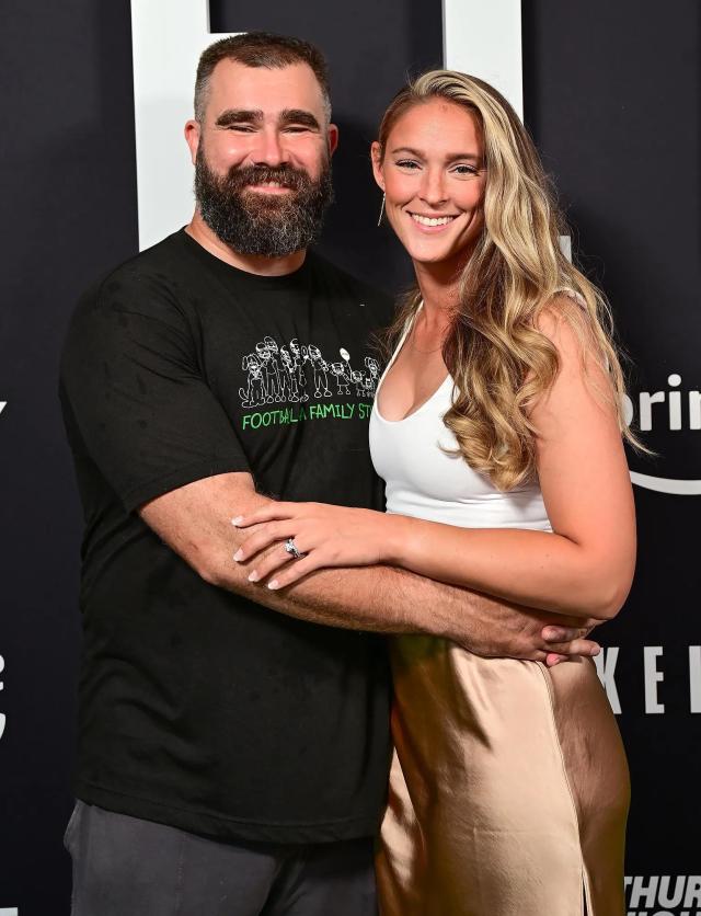 Kylie Kelce shared her thoughts on her husband's speech, calling it the "perfect summary" of his 13 years as a Philadelphia Eagle...