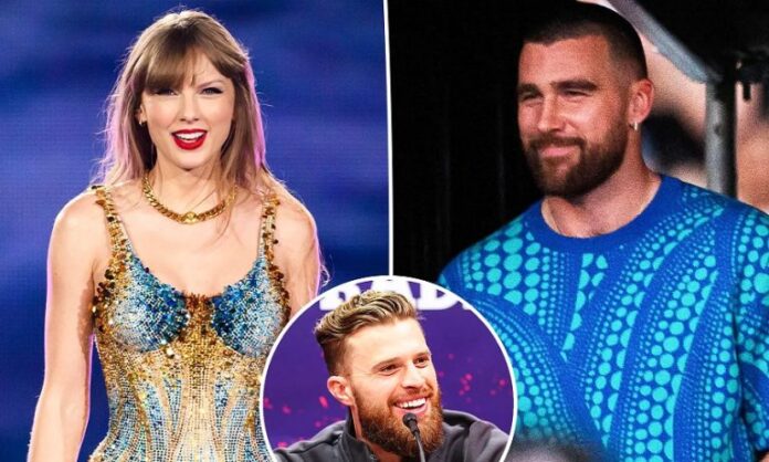 The Kansas City Chiefs Travis Kelce’s Teammate Harrison Butker Chiefs Kicker Says He Hopes He and Taylor Swift Start a Family because he wants to give them a surprise gift...