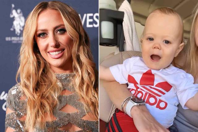 So Adorable: Bronze, a 15-month-old son, is shown in adorable videos by Brittany Mahomes wearing a red and white outfit...