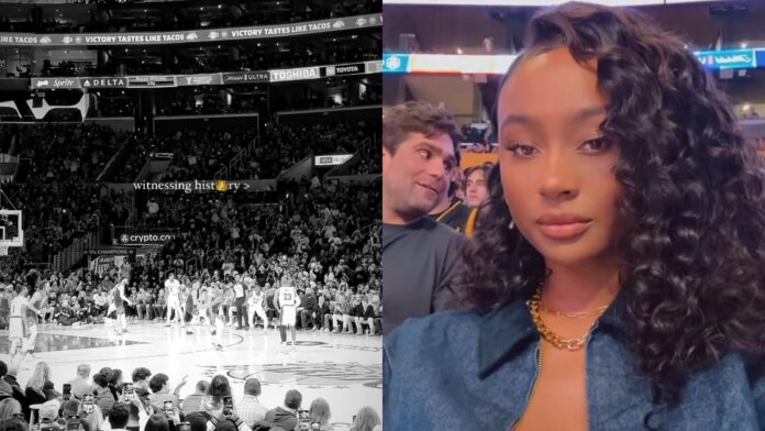 Breaking News : Travis Kelce's ex Kayla Nicole attends Lebron James' 40,000 point game to witness Lakers star make history...