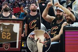 Exclusive: Cavs unveil Kelce brothers bobbleheads as they celebrate Jason's retirement...