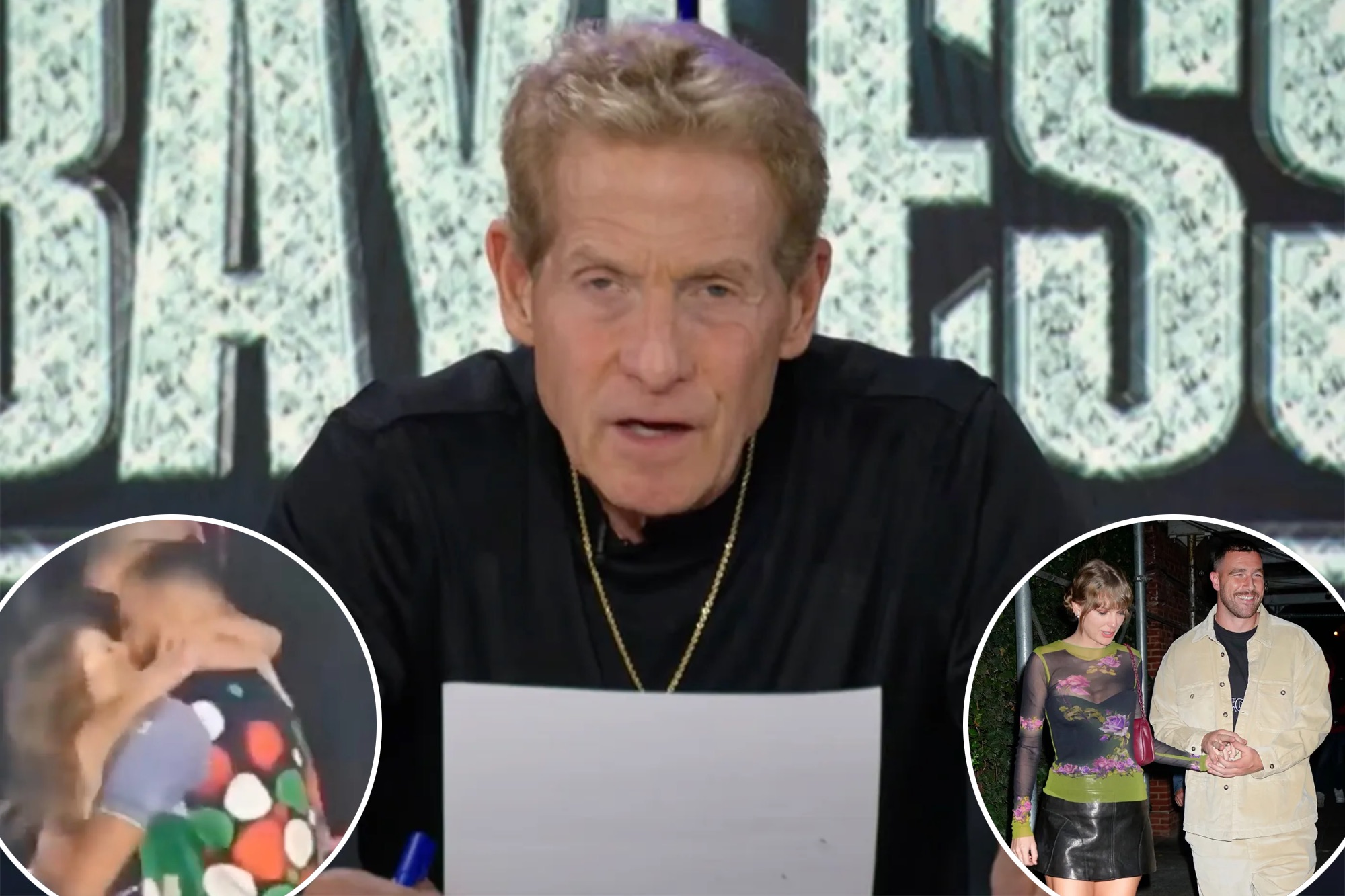 News Update: Skip Bayless says Taylor Swift's romance with Travis Kelce is "too causing distraction and dangerous" for games, and he wants her banished from the the National Football League...