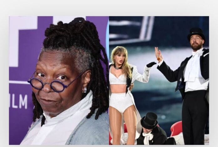 ”It’s nice seeing both of them do those cute stuffs together. It’s lovely BUT taking him where no other man she dated has been to before, at this early stage don’t you think it’s indeed reckless like Kim K said?”— Whoopi Goldberg on Taylor bringing Travis on stage