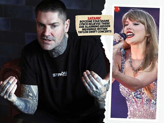 News Update : Taylor Swift has been bizarrely accused of performing demonic rituals at her concerts by Boyzone’s Shane Lynch…